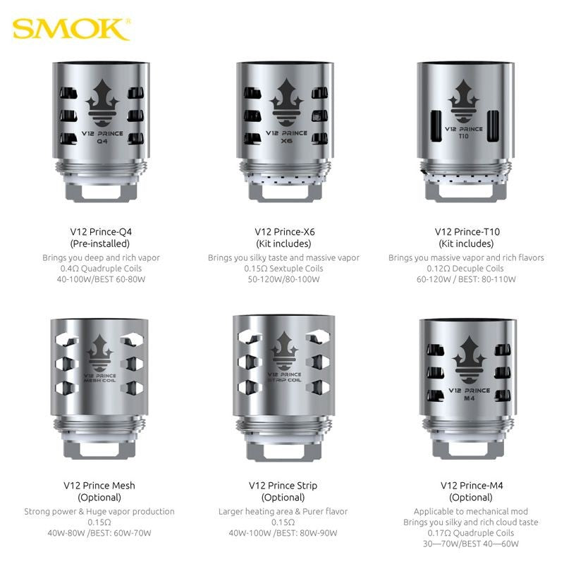 Résistances TFV12 Prince - Smok