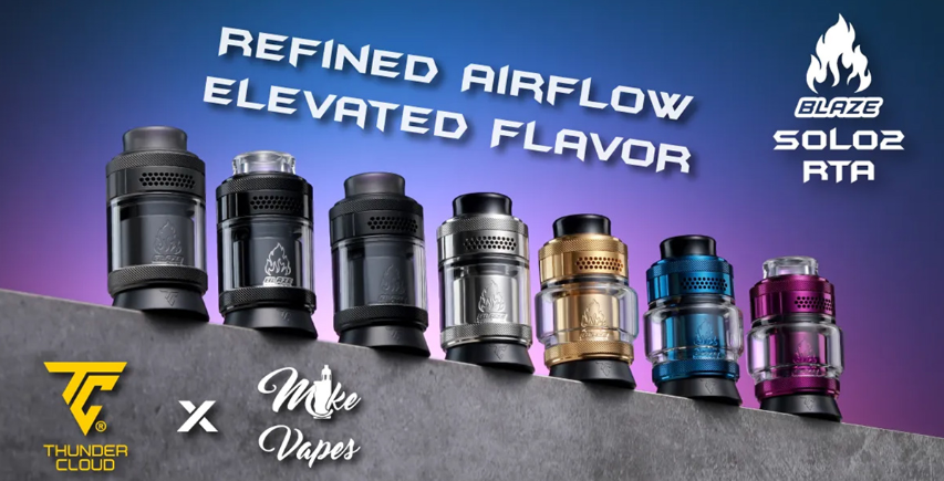 Atomiseur Blaze Solo 2 RTA - ThunderCloud & Mike Vapes
