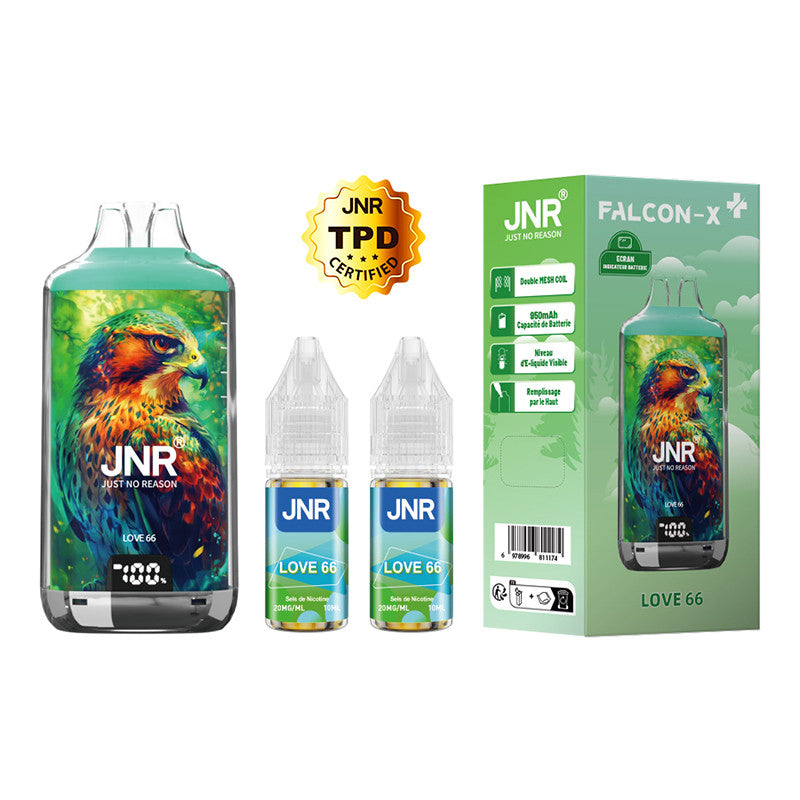 Puff Rechargeable Falcon-X Plus Love 66 - JNR