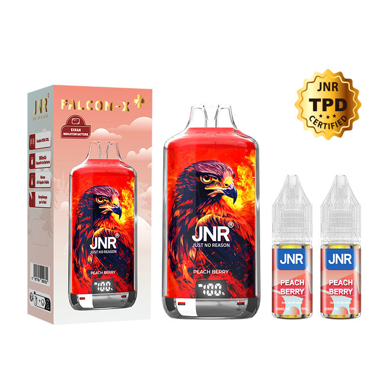 Puff Rechargeable Falcon-X Plus Peach Berry - JNR