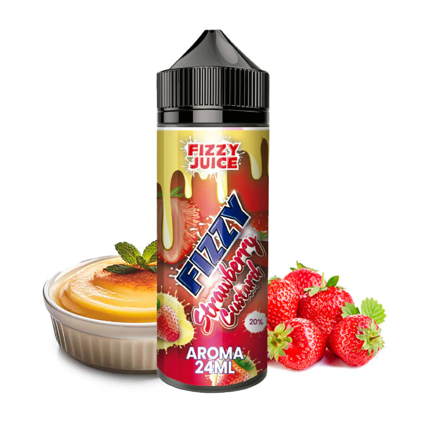 DLUO Strawberry Custard Fizzy 100ml - Fizzy Juice