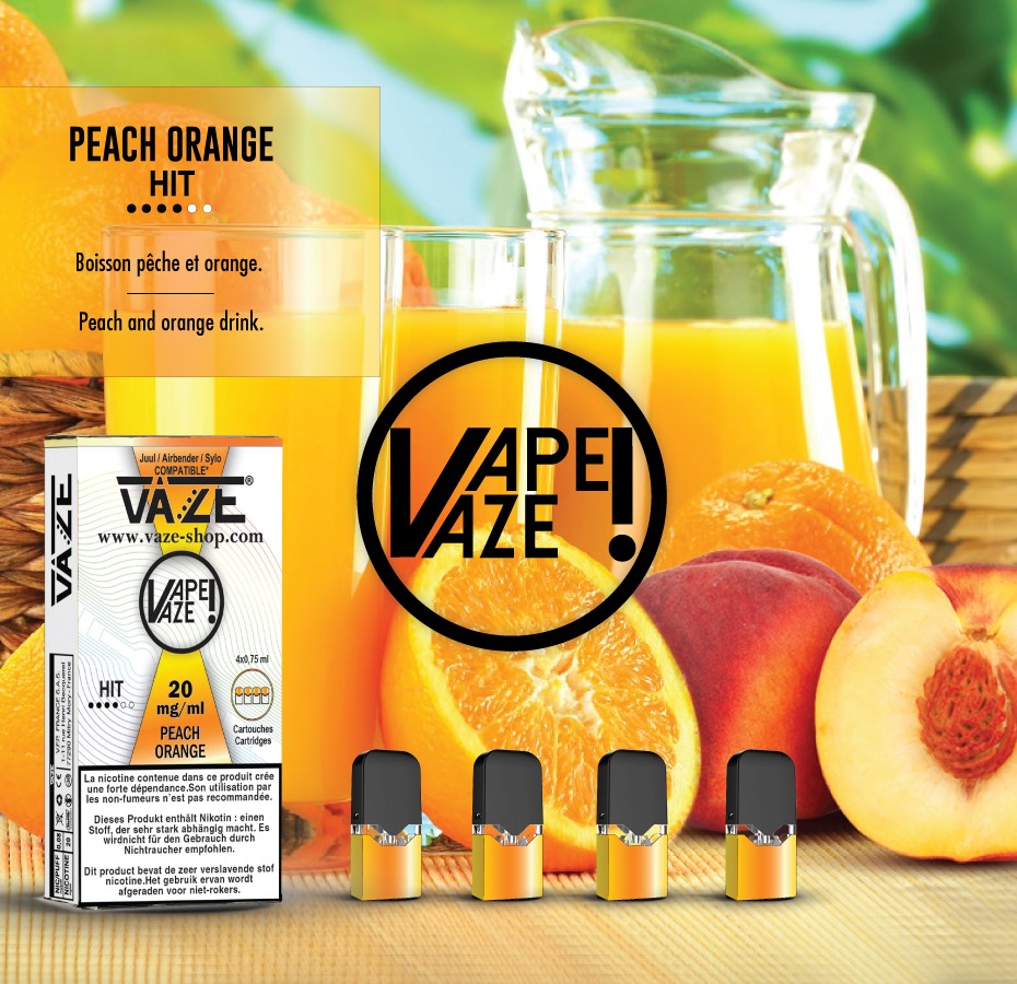 Vaze Peach Orange - Cartouches x4